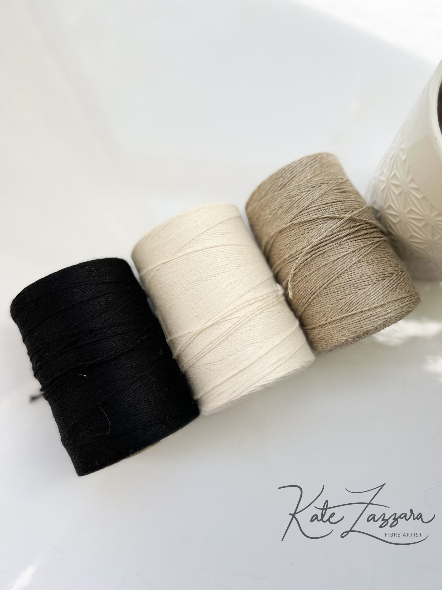 Black 4/8 Cotton Warp String