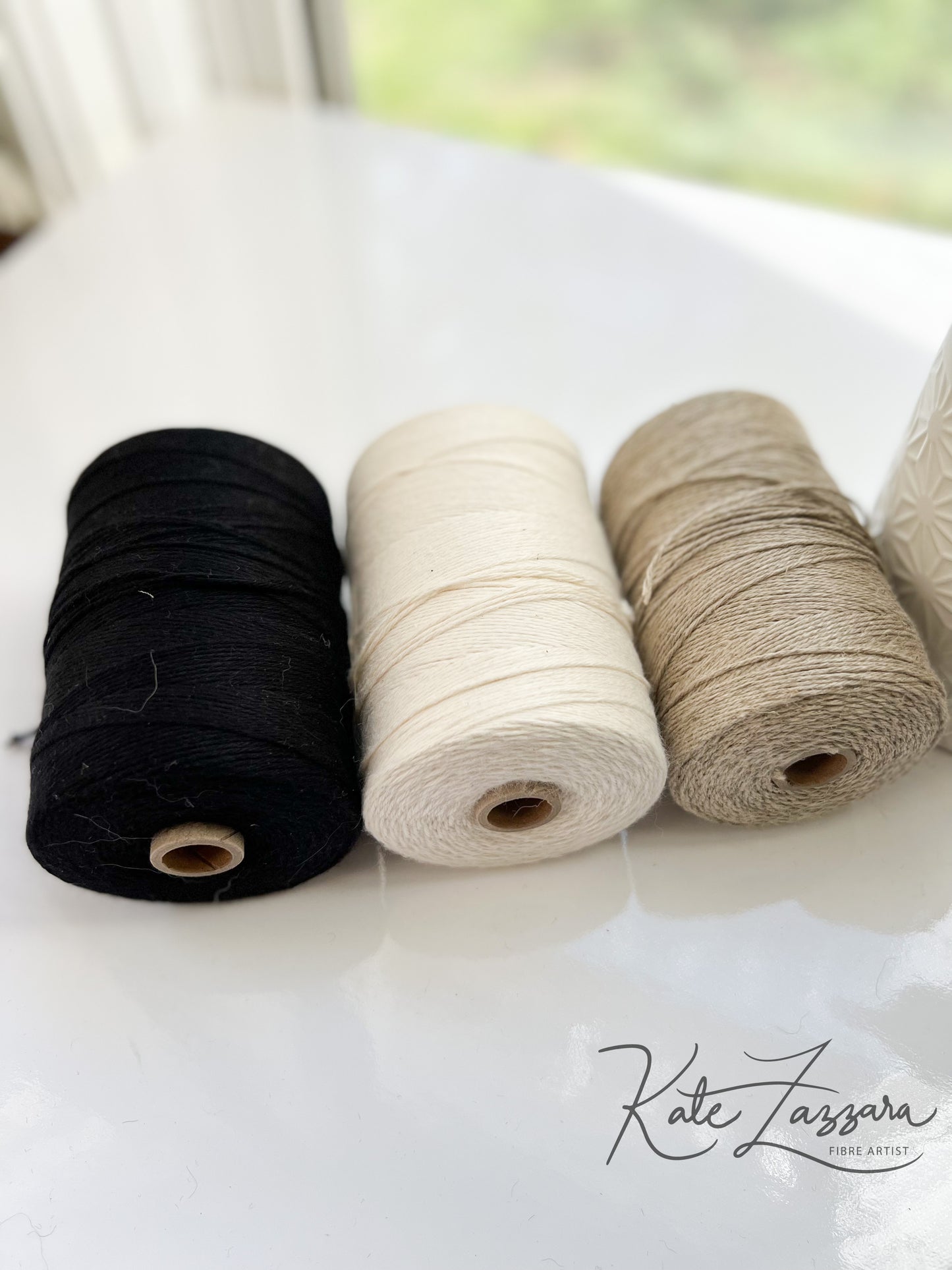 Black 4/8 Cotton Warp String